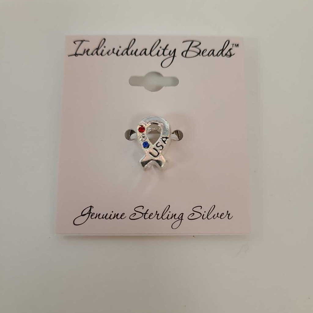 Patriotic Sterling Silver Bead