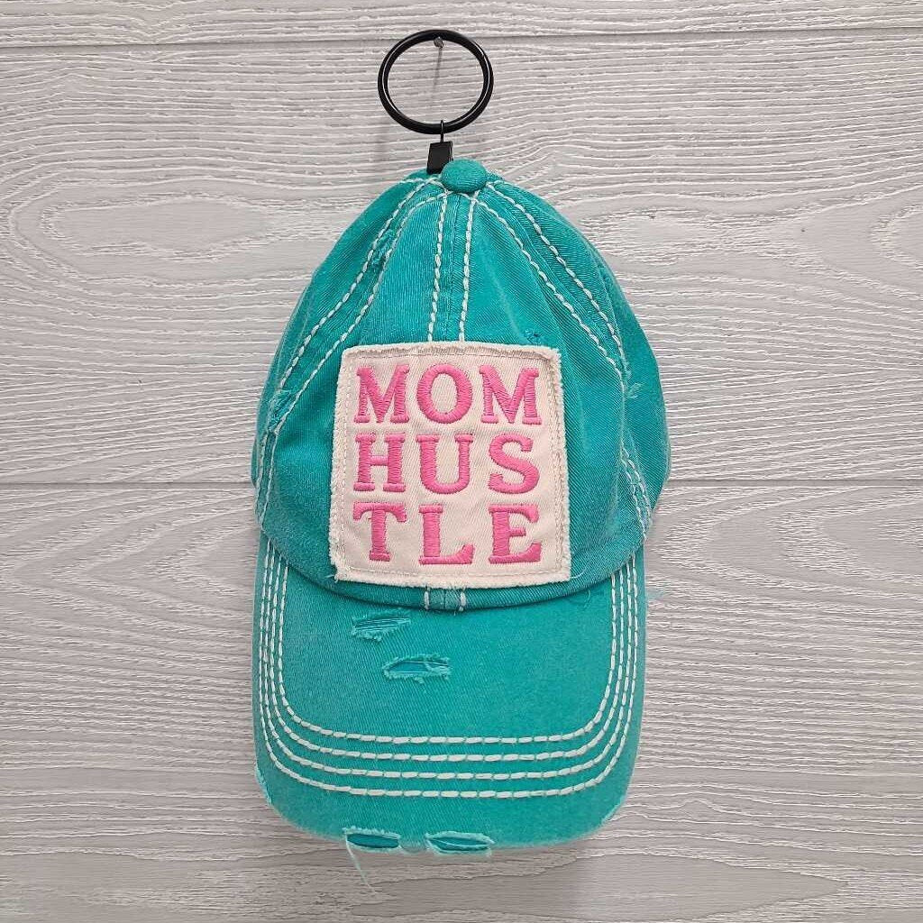 Mom Hustle Distressed Hat