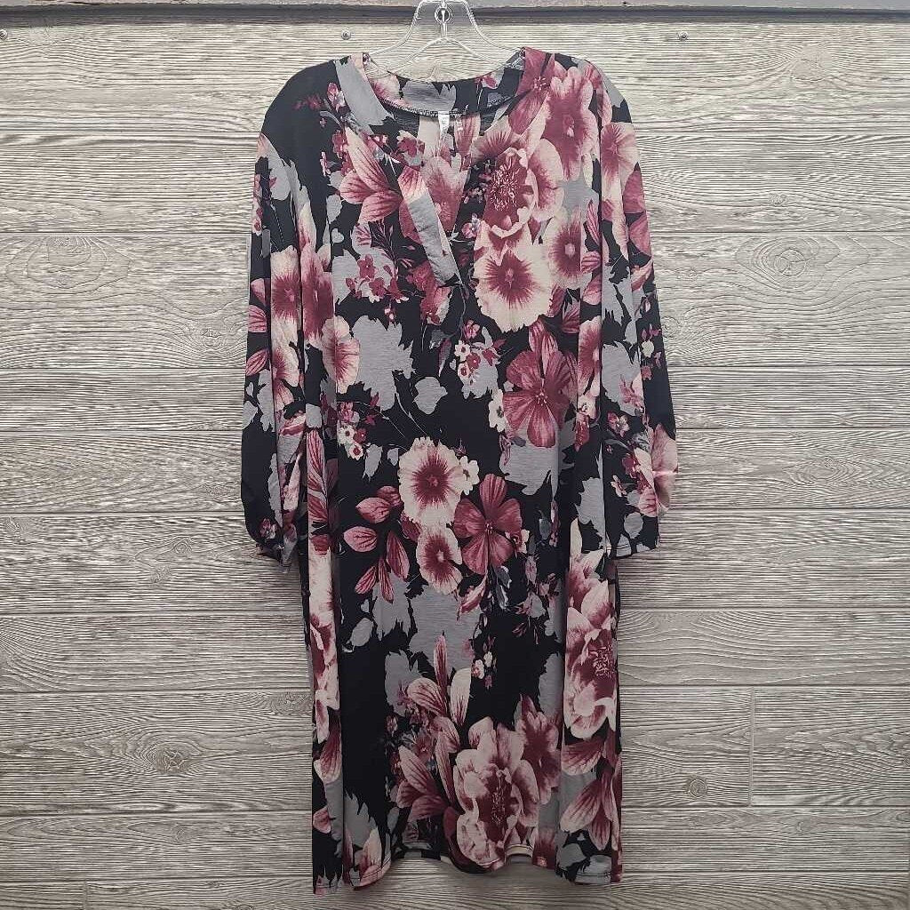 Womens Floral 3/4 Sleeve Dress