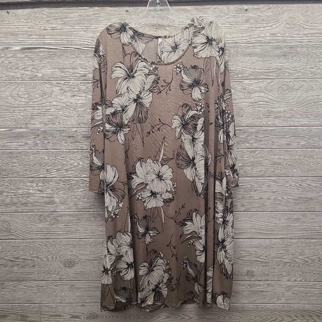 Womens Floral 3/4 Sleeve Dress
