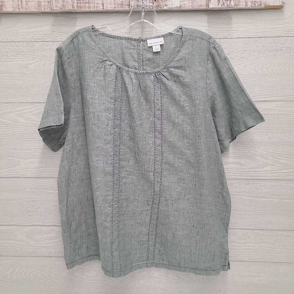 Womens Linen Blend Solid Top *NEW*