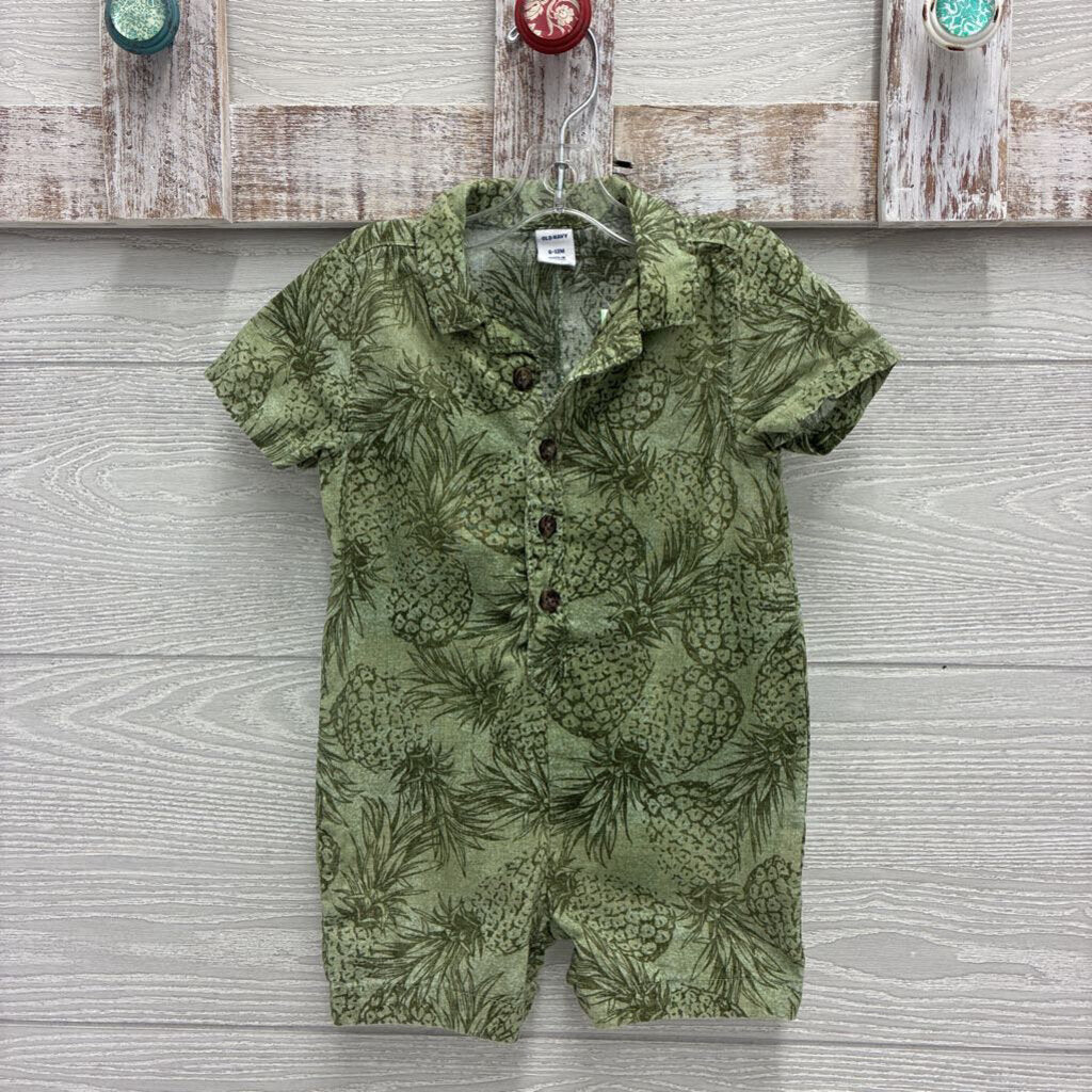 Boys Pineapple Print Romper