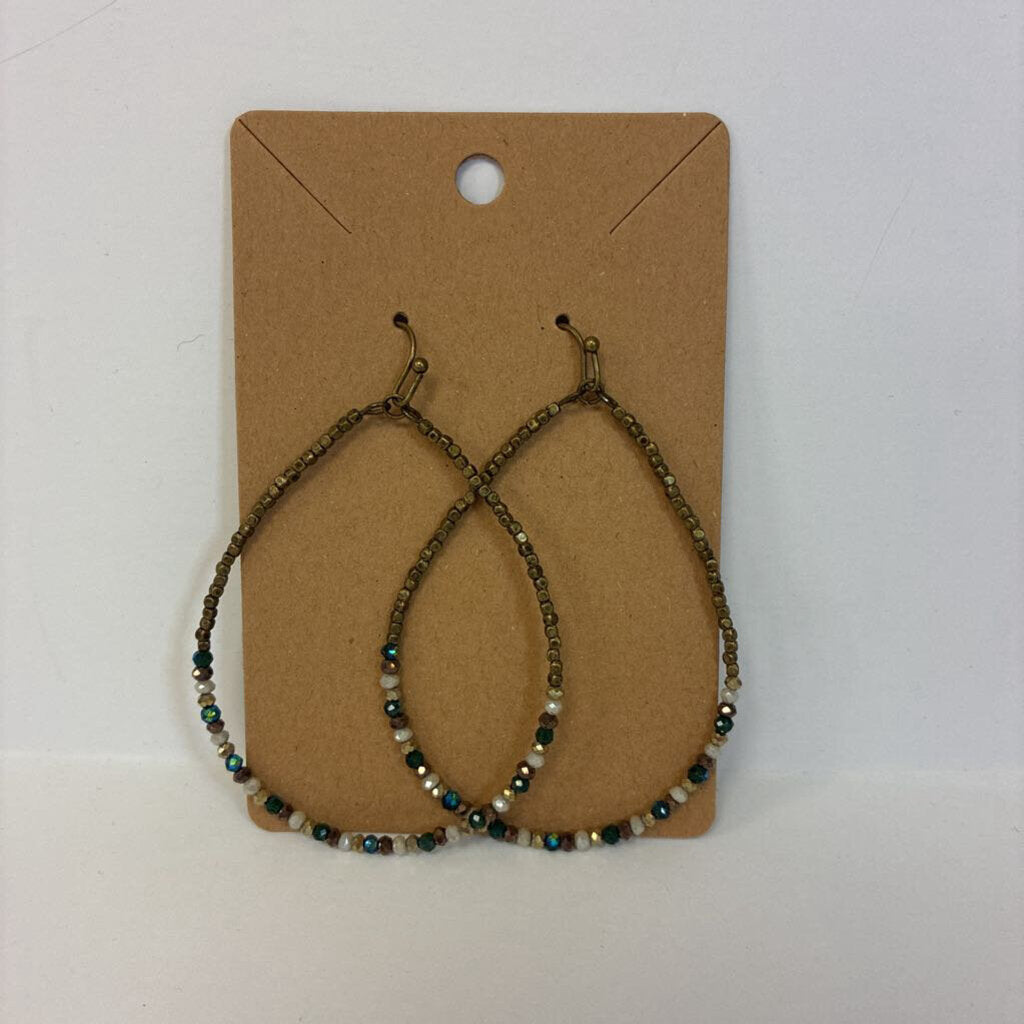 Teardrop Tiny Bead Earrings