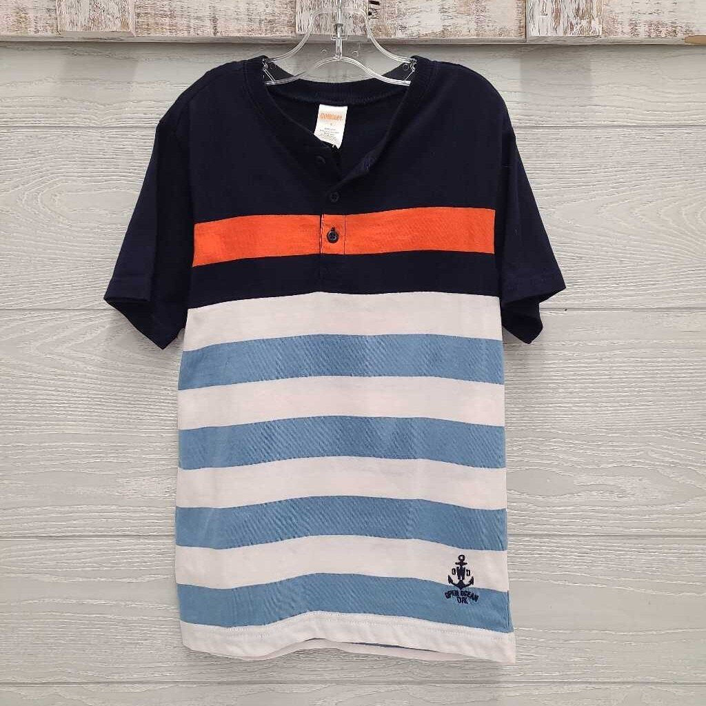 Boys Striped Henley Shirt