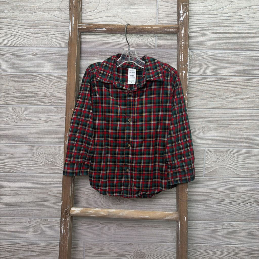 Boys Plaid Button-Up Shirt