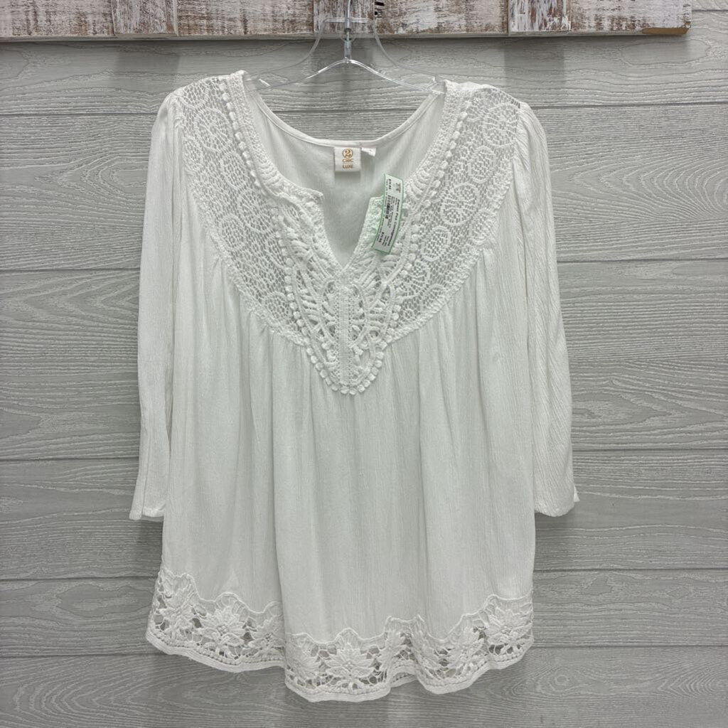 Womens 3/4 Sleeve Solid Top