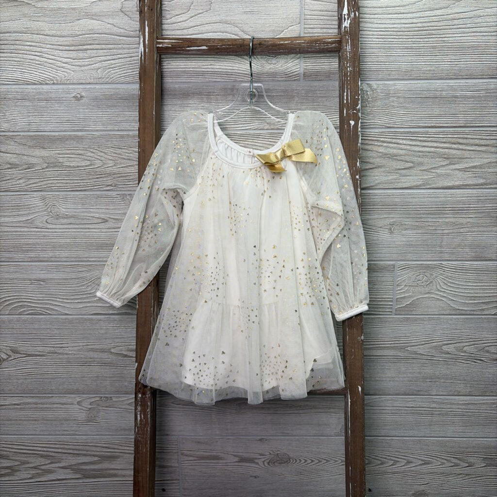 Girls Mesh Layover Dress