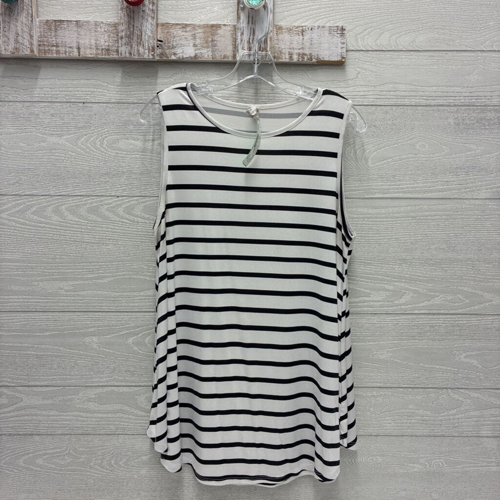 Womens Sleeveless Striped Shirt