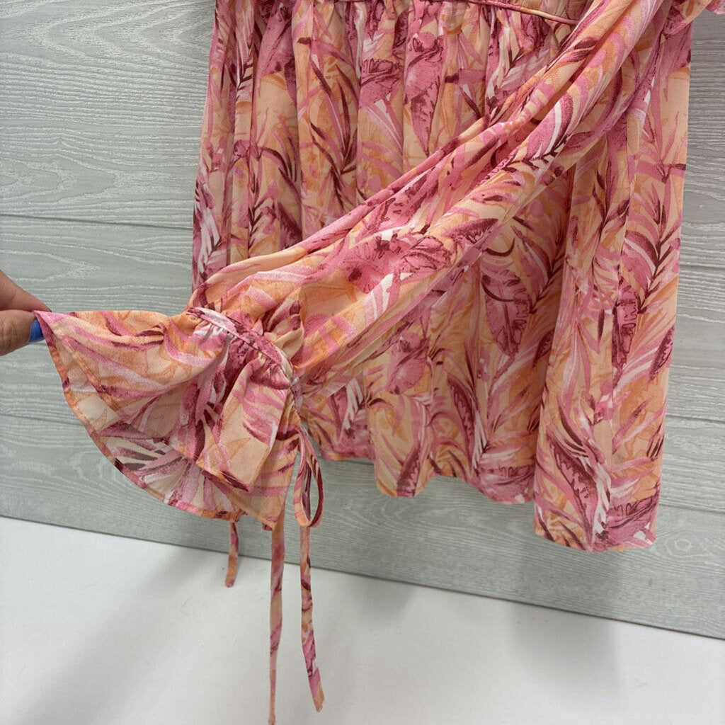 Womens Sheer Floral L/S Blouse *NEW*