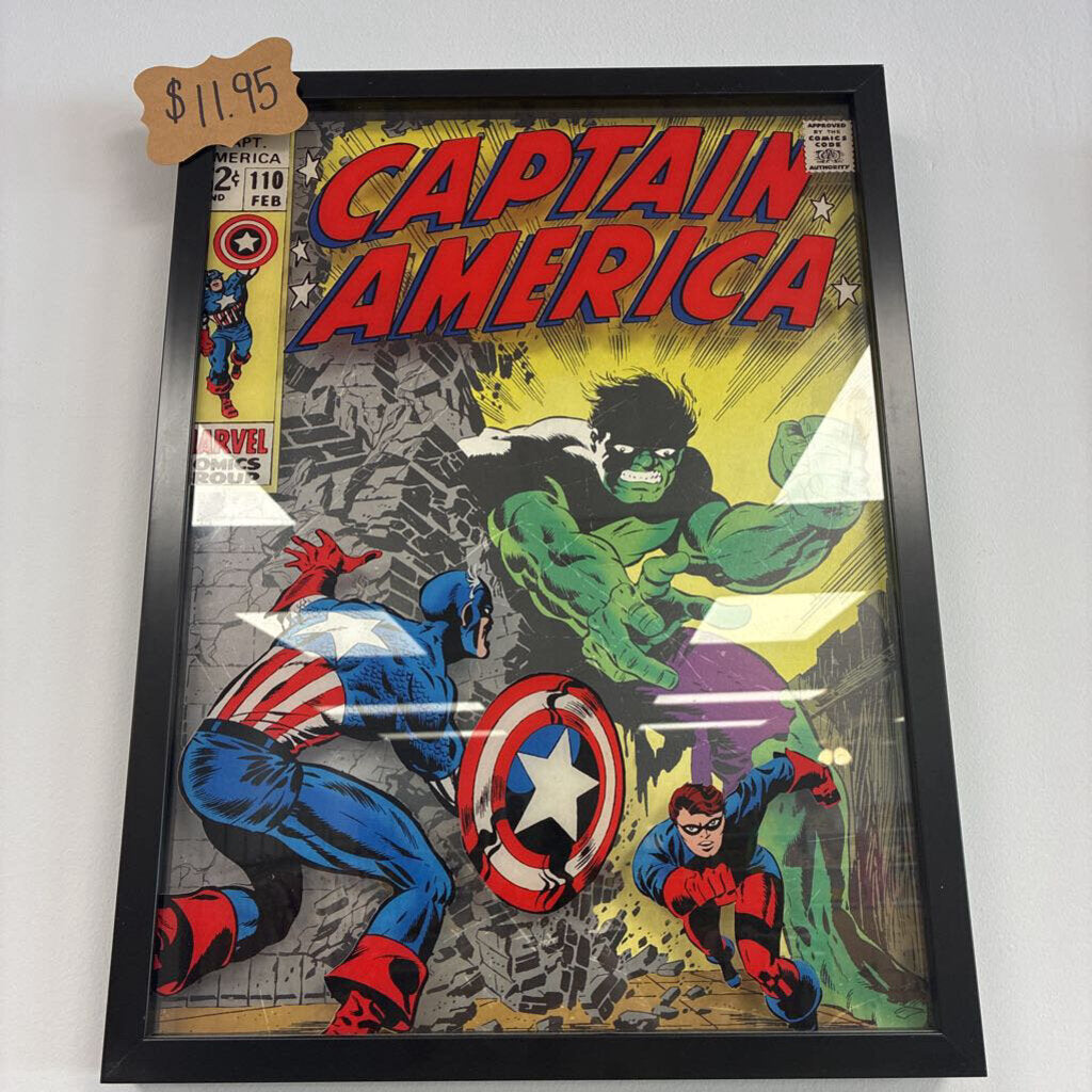 Glass-Framed Super Hero Wall Art