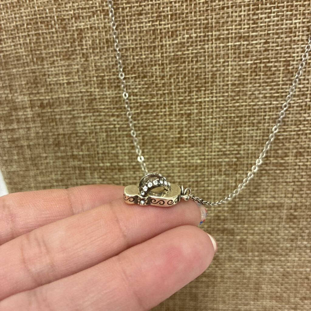 Crystal Flip Flop Necklace