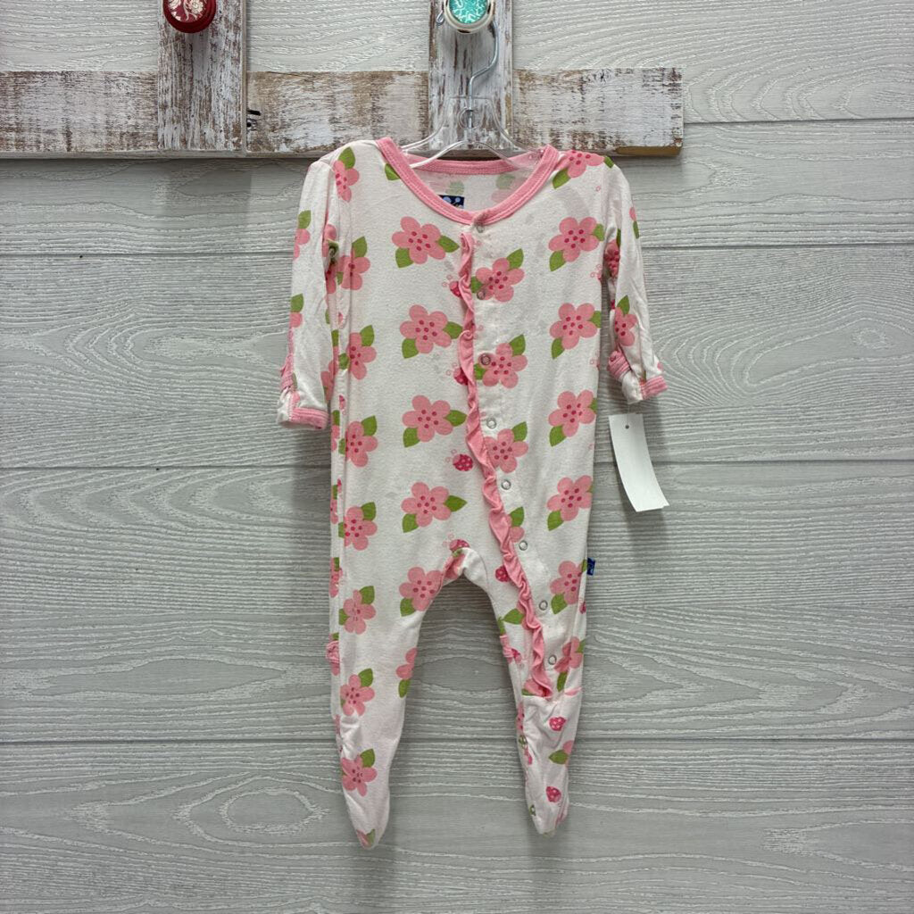 Girls Bamboo Flower Print Sleeper