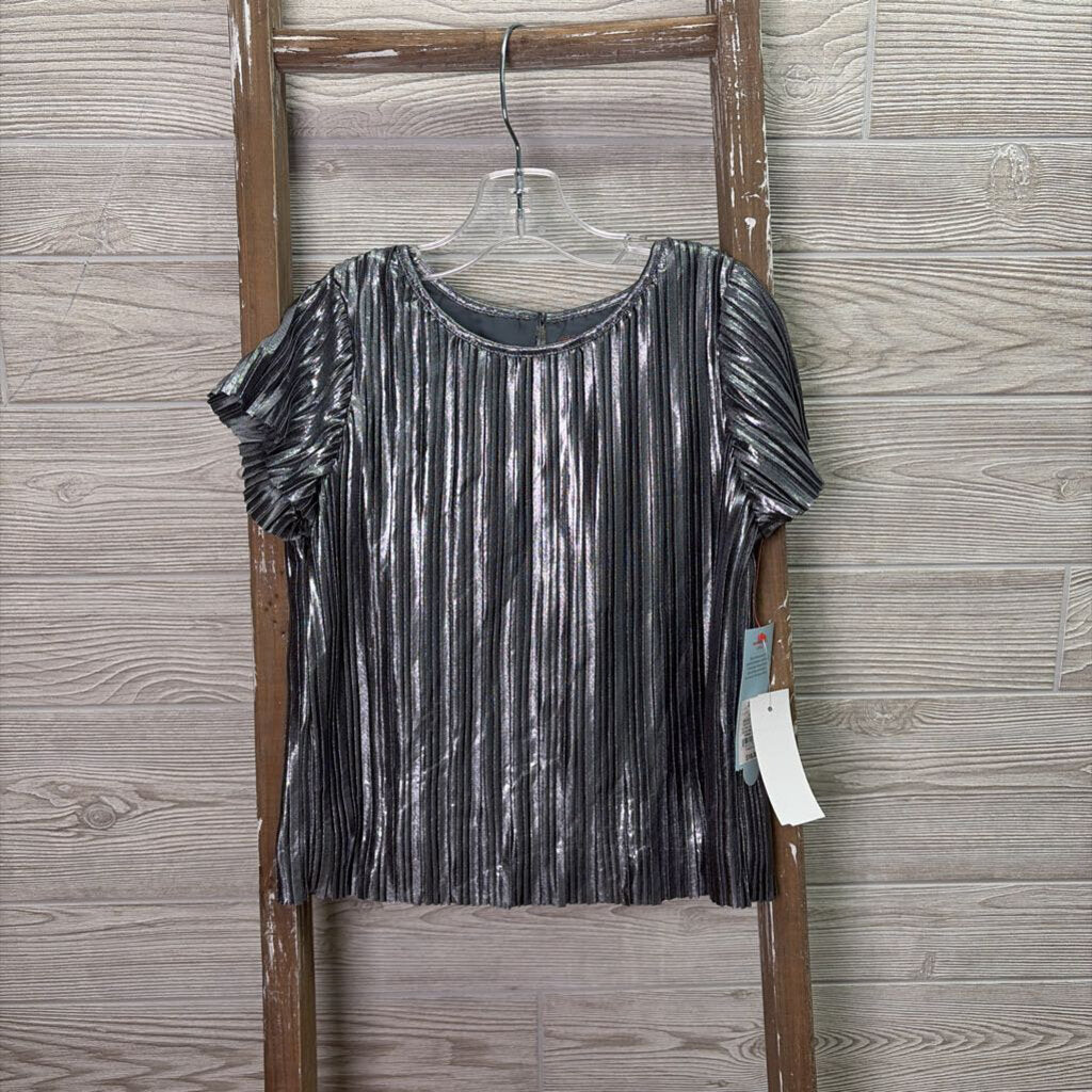 Girls Metallic Pleated Top *NEW*