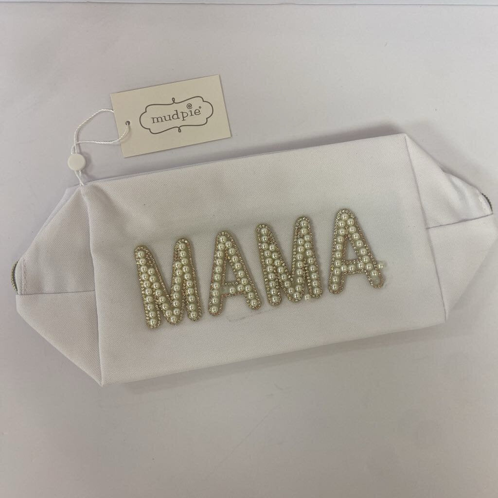 Pearl Embellished MAMA Cosmetic Bag