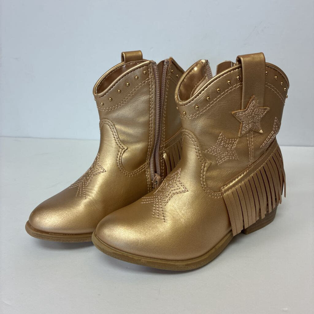 Metallic Fringe Cowgirl Booties