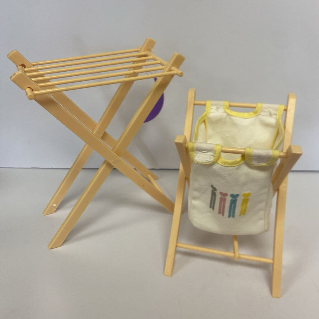 Laundry Basket & Drying Rack Playset