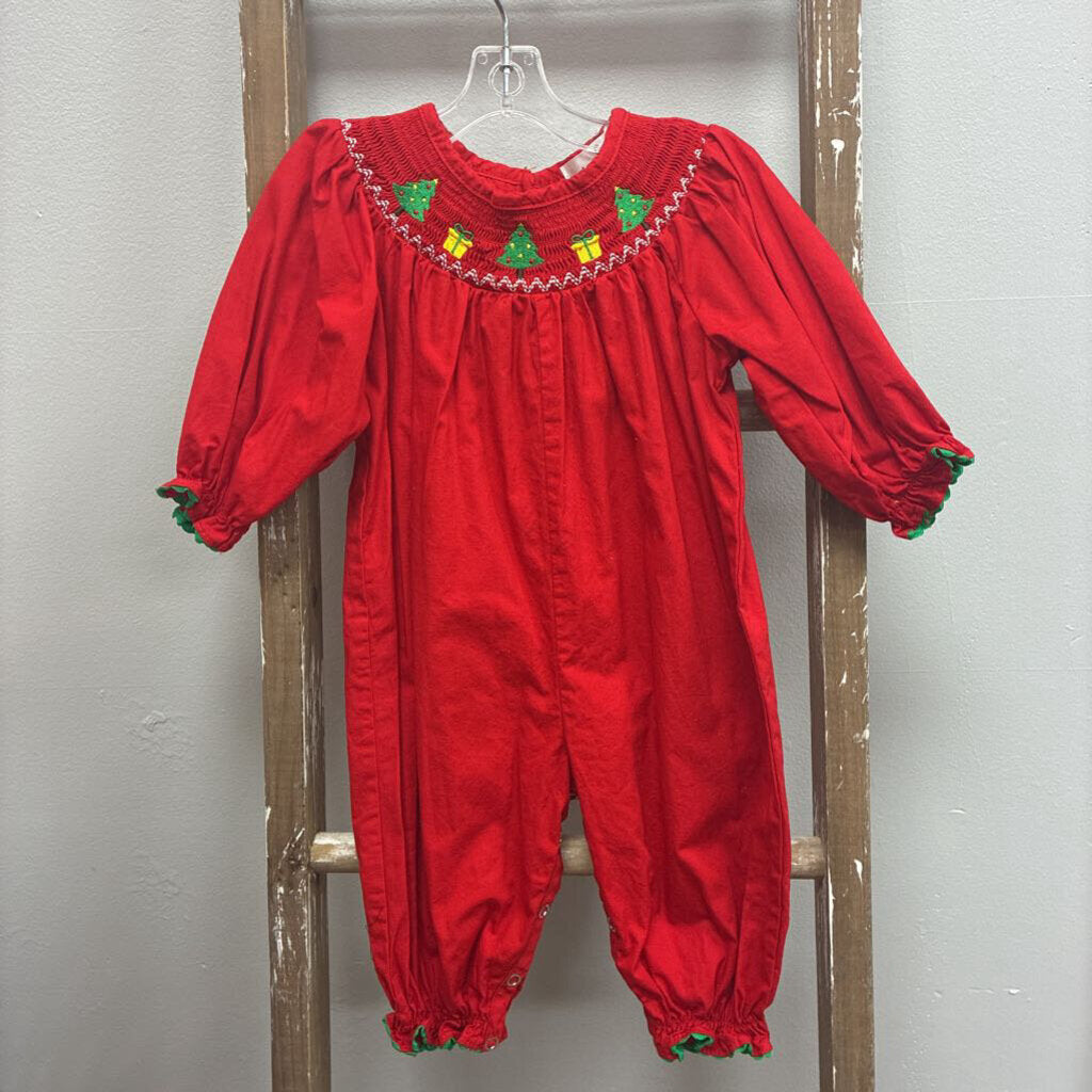 Girls Smocked Longall Romper