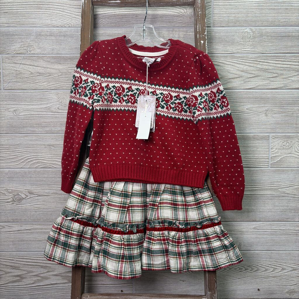Girls Sweater & Flannel Skirt Set *NEW*