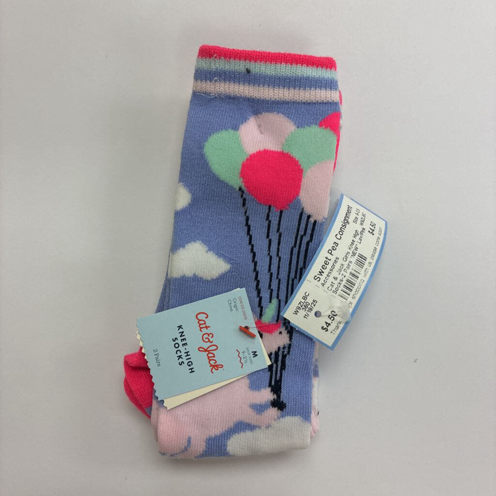 Girls Knee High Socks-2 Pairs *NEW*
