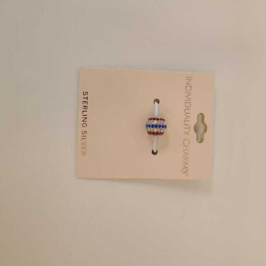 Patriotic Sterling Silver Bead