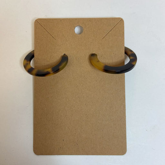 Resin Tortoise Hoop Earrings
