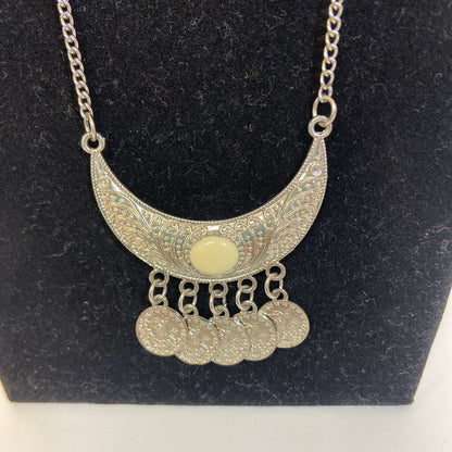 Faux Coin Pendant Necklace