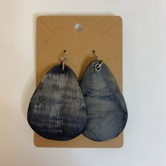 Wood Teardrop Earrings