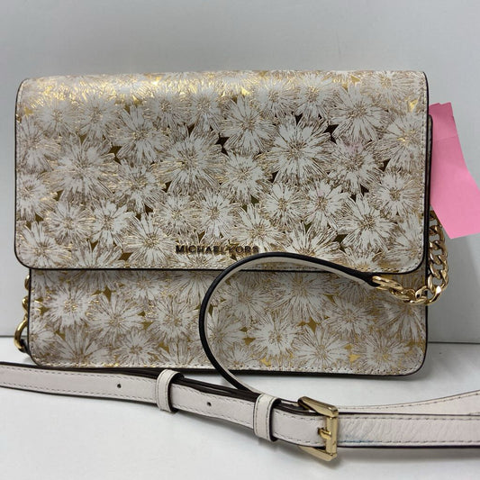Metallic Flower Crossbody Purse