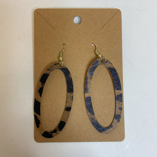 Leopard Oval Earrings