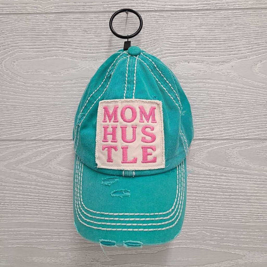 Mom Hustle Distressed Hat