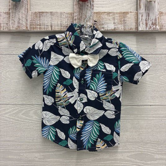 Boys Button-Up with Bow Tie Shirt