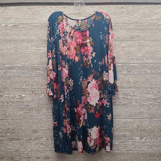 Womens Floral 3/4 Sleeve Dress