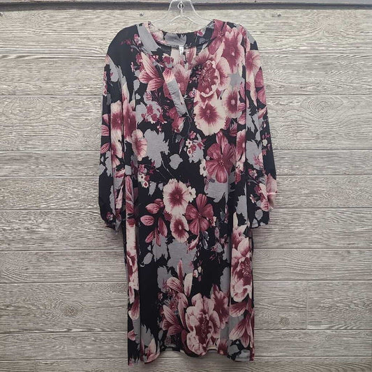 Womens Floral 3/4 Sleeve Dress