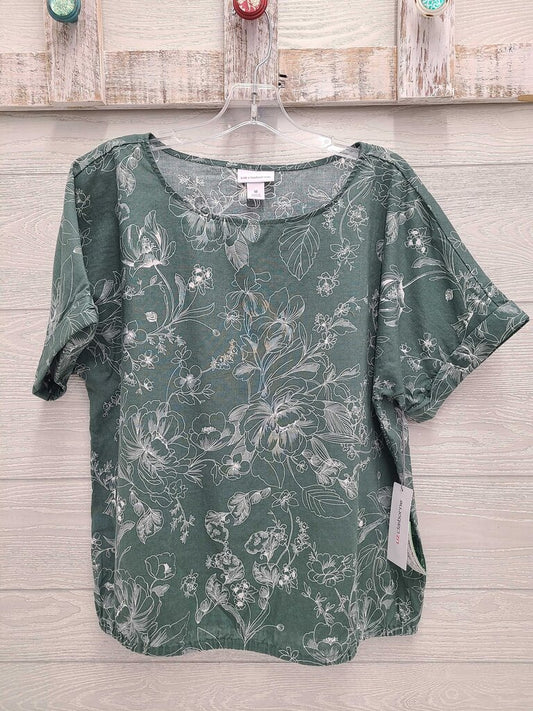 Womens Linen Blend Floral Top *NEW*