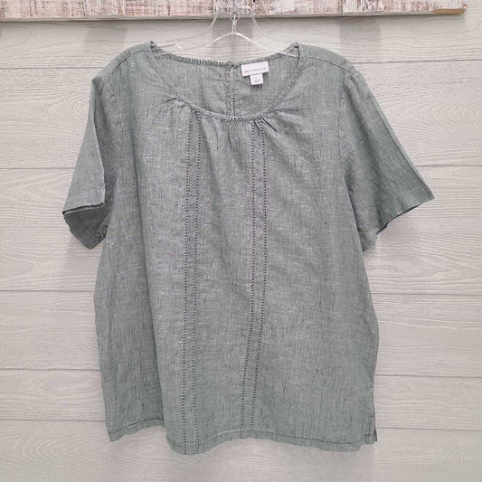 Womens Linen Blend Solid Top *NEW*