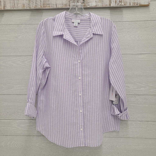 Womens Striped Button-Up Top *NEW*