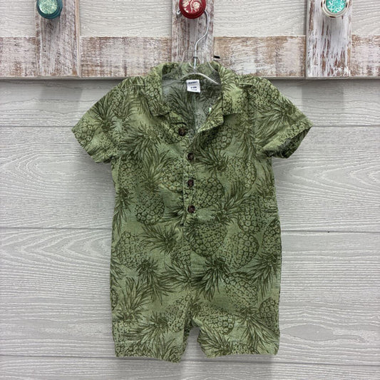 Boys Pineapple Print Romper