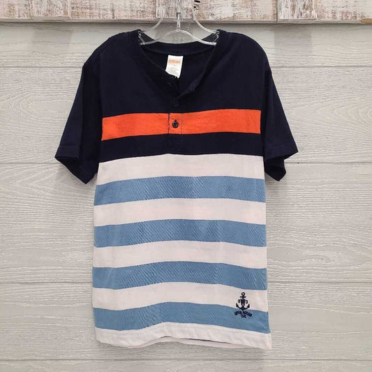 Boys Striped Henley Shirt