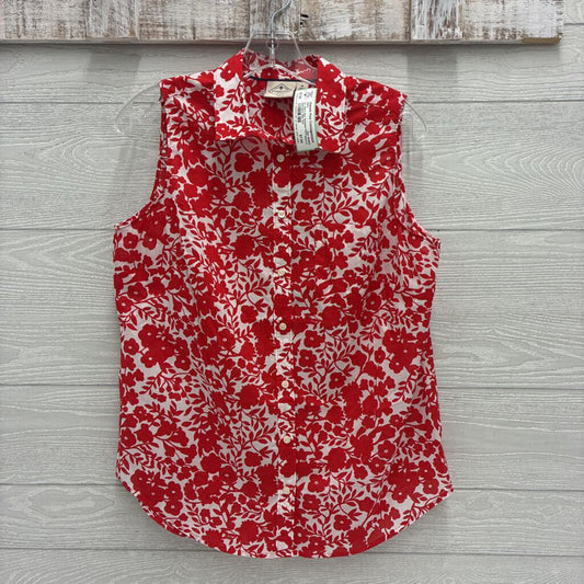 Womens Floral Sleeveless Shirt