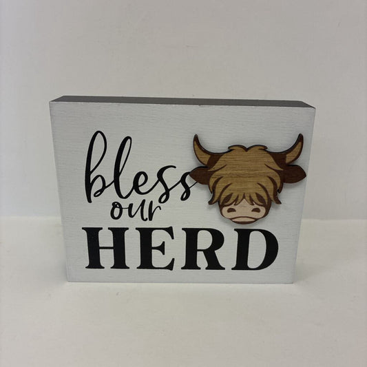 Bless Our Herd Table Decor Sign