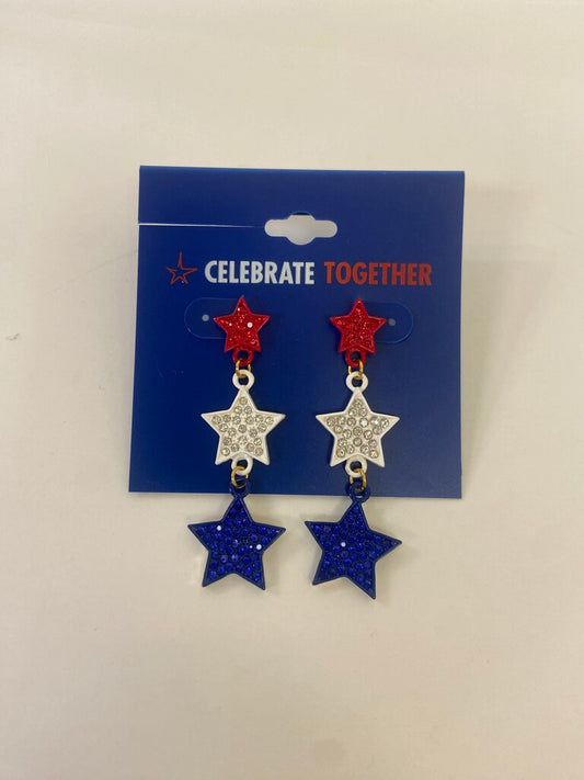 3 Tier Star Earrings