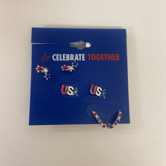 3pk Patriotic Earrings