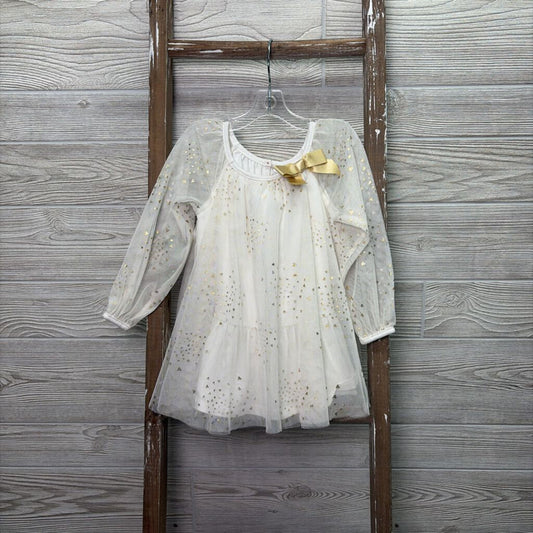 Girls Mesh Layover Dress