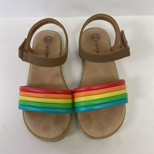 Girls Rainbow Footbed Sandals