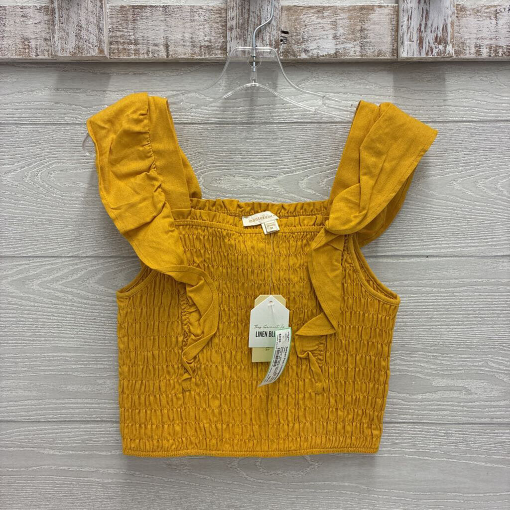 Womens Linen Blend Ruffle Tank *NEW*