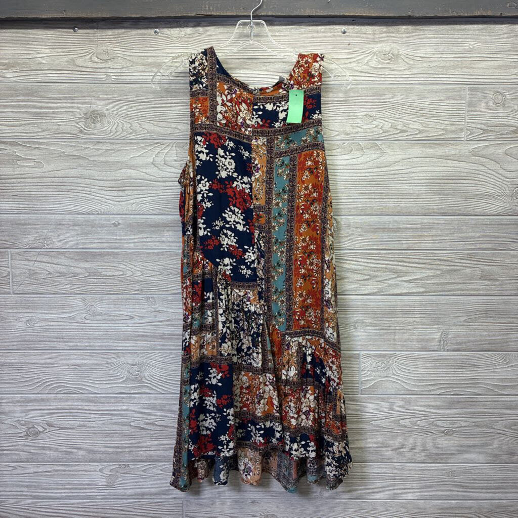 Womens Patchwork Sleeveless Dress
