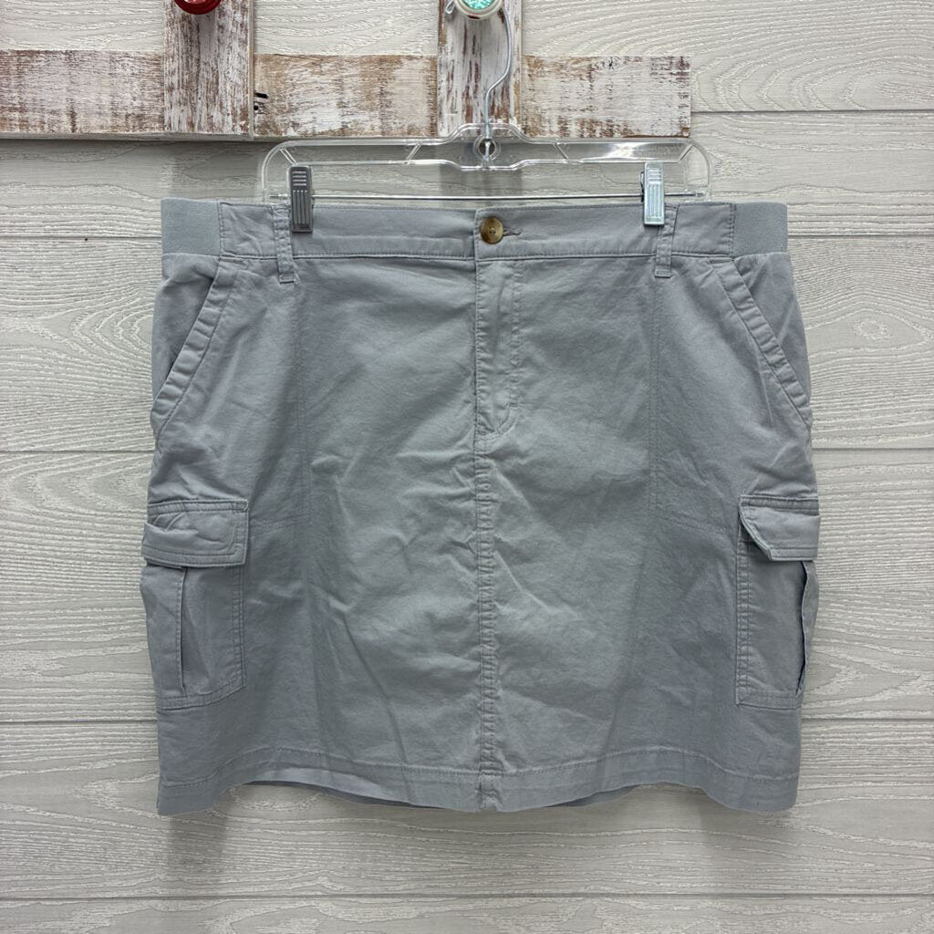 Womens Ribbed Waist Cargo Skort