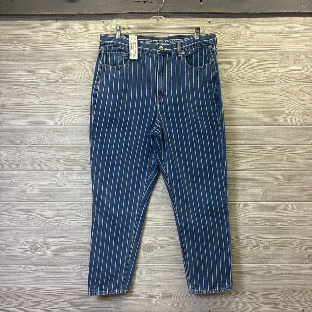 Womens Pinstriped Jeans