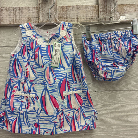 Girls Dress & Bummies Set