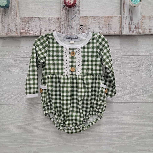 Girls Checkered Romper